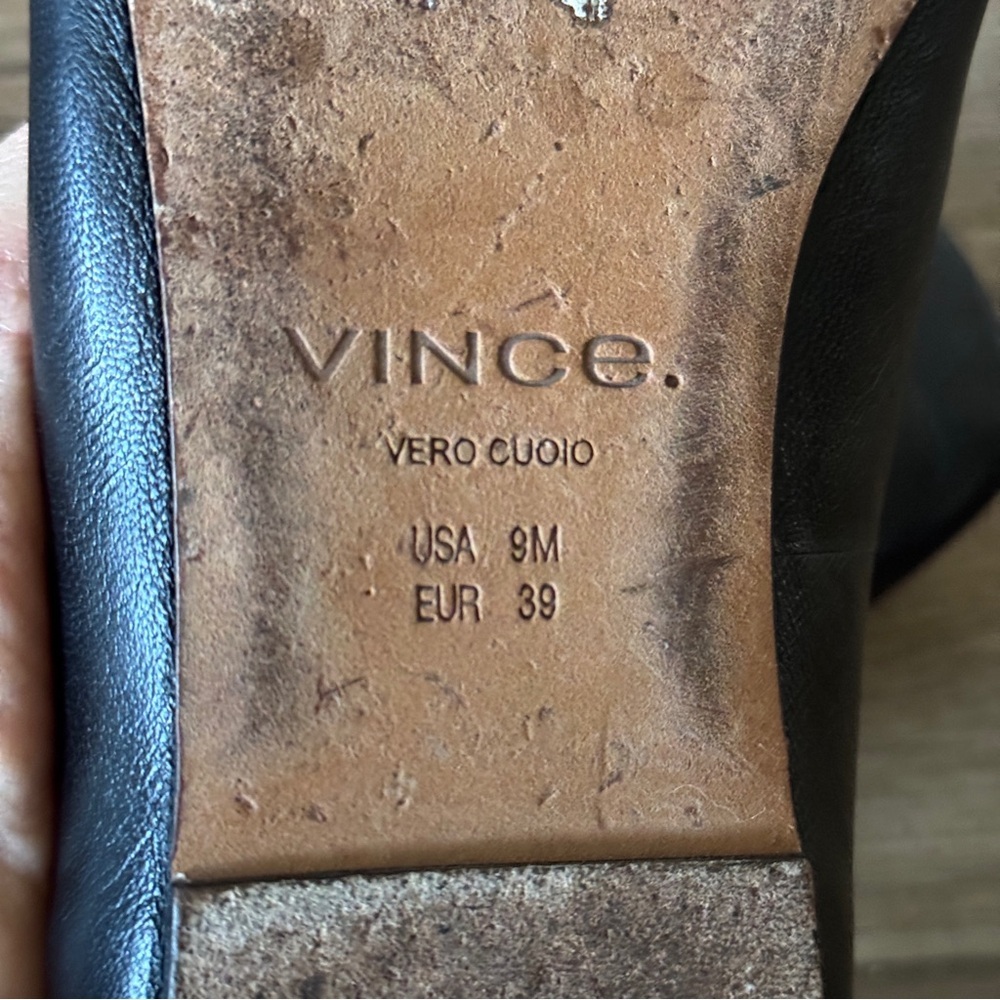 Vince Clark black leather Loafers size US 9 39 - Picture 9 of 11